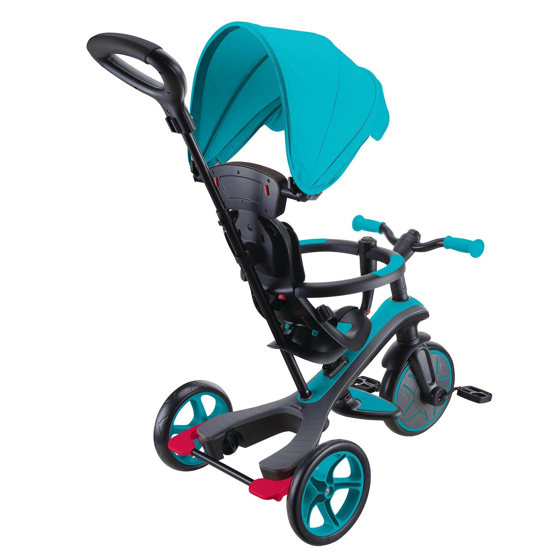 Transport, Fahrzeug, Kinderroller, Dreirad, Türkis, Rad