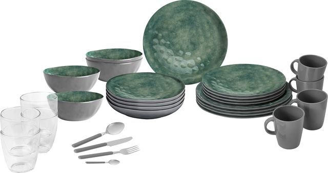 BRUNNER Geschirrset Venetian All incl. VIP 40-tlg. Geschirrset, Gläser, Besteck, Schüsseln, Becher, Teller