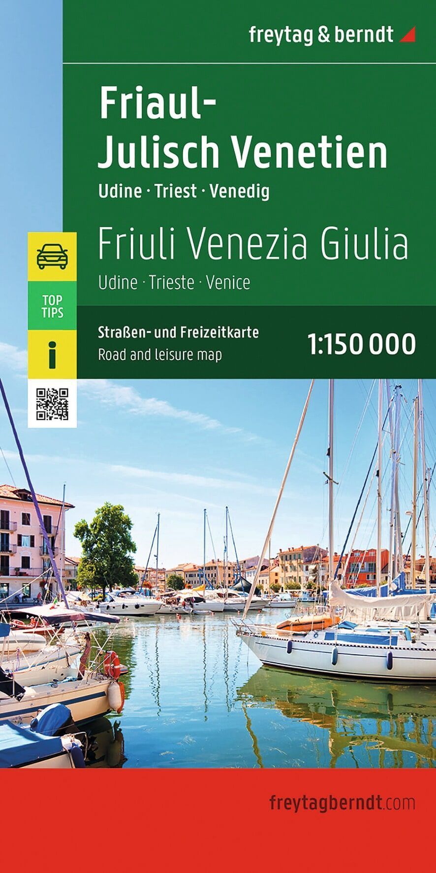 Schrägkarte, Venezia Giulia, Schiffsbord, Stadtansicht, Hafenkai, Karte, Reise, Hafenkai, Bootsboote, Meereslandschaft