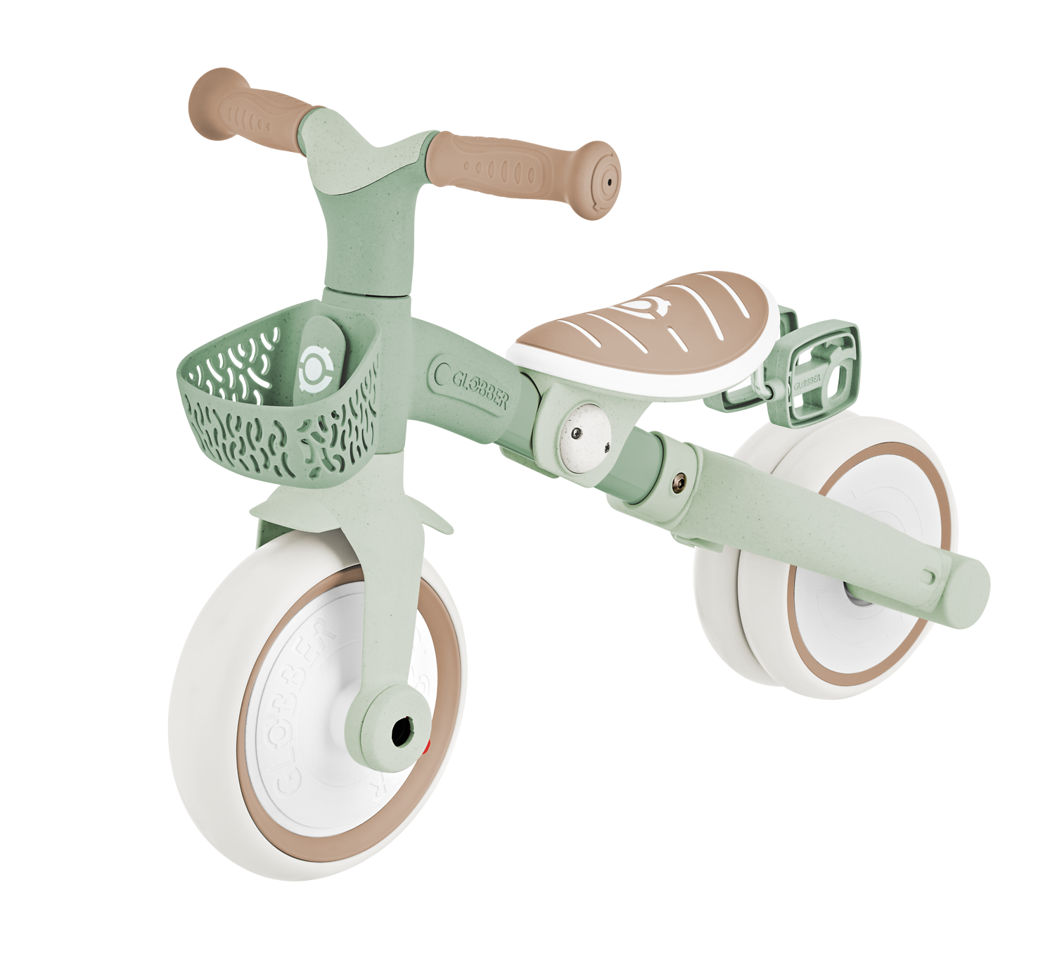 Balance bike, Kinderfahrrad, Mintgrün, Zweifarbig, Vordertasche