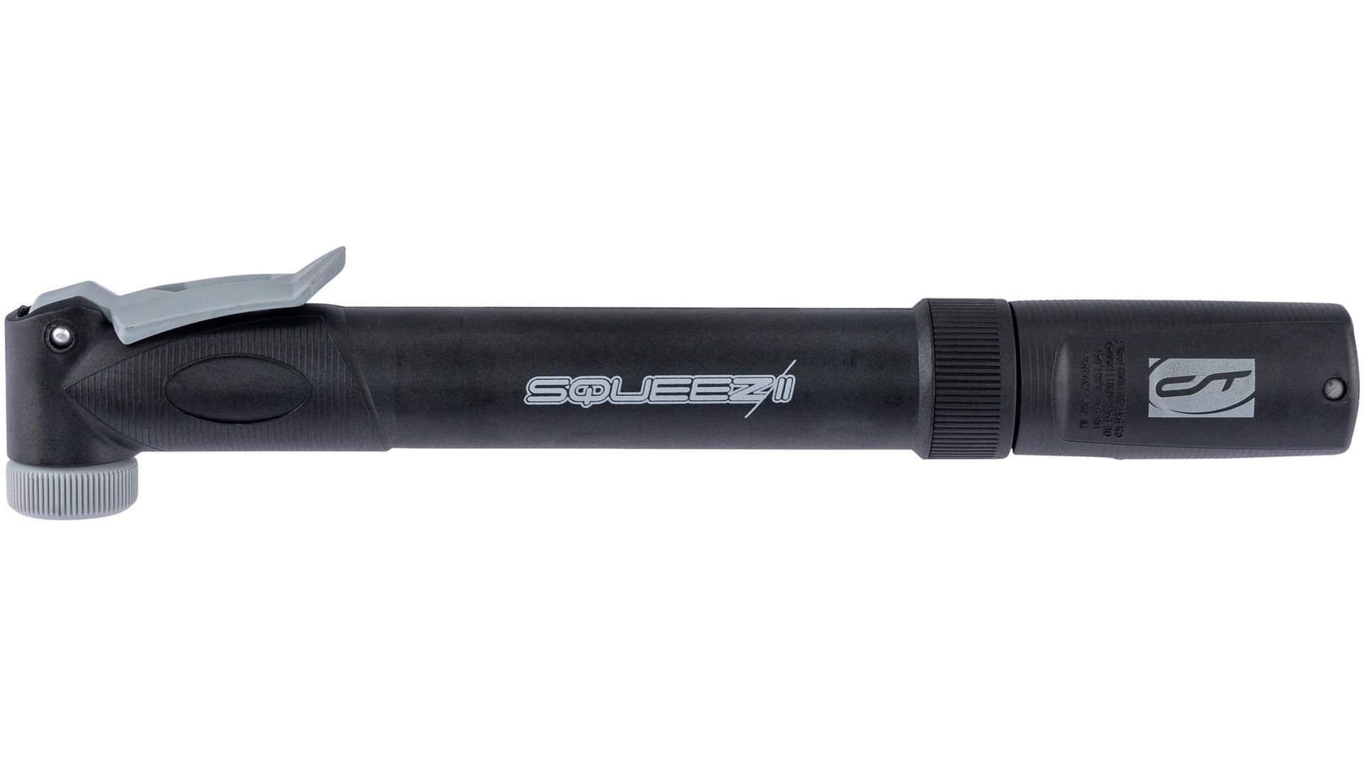  Fahrradeinballpumpe, Minipumpe, Schwarz, Montagegriff, Squeezz